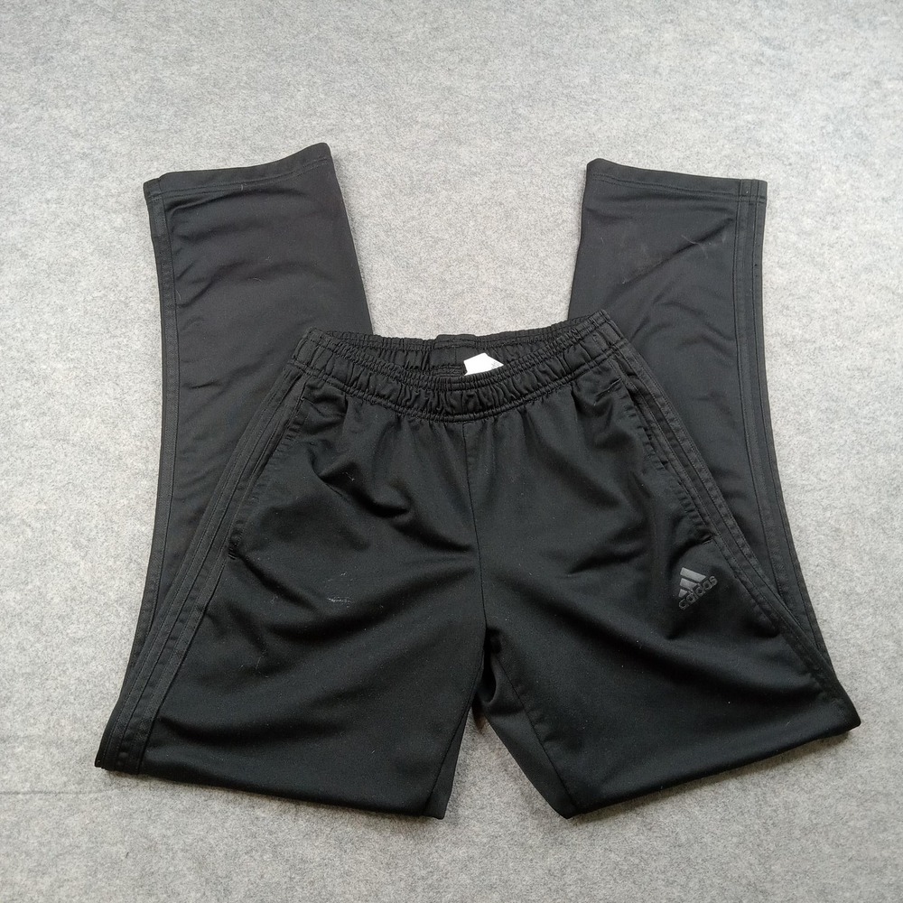 Adidas Pants Mens Small Black Track Athletic 3 Stripe Elastic Waist CD8892‎